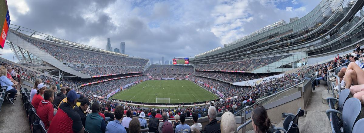 Panoramic view of the playing field